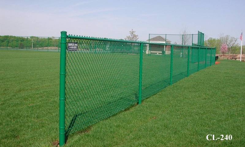 Green Vinyl Coated Chain Link Fence