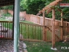 Capped Rail Cedar Picket Fence and Gate and Arbor