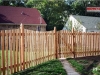 Flat Topped Cedar Fence With Gate