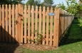 3French Gothic Style Cedar Picket Fence and Gate