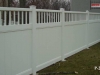 Vinyl Privacy Fence with Decorative Top