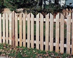 Wedgewood Wood Picket Fence