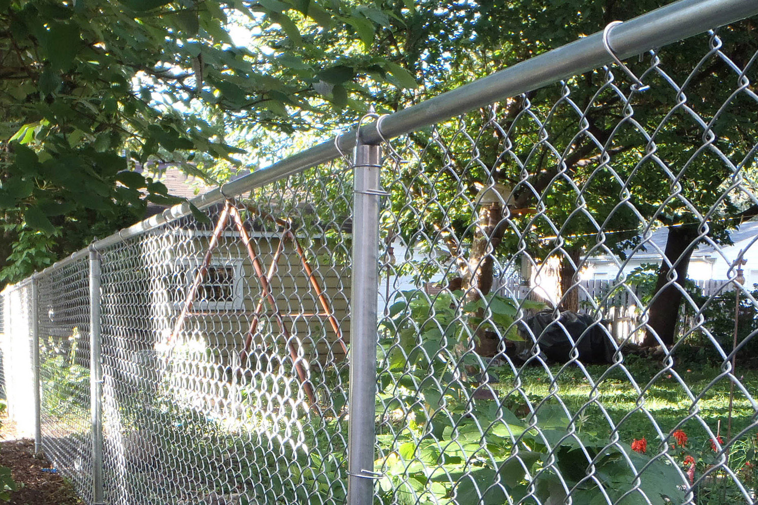 galvanized chain link fence image