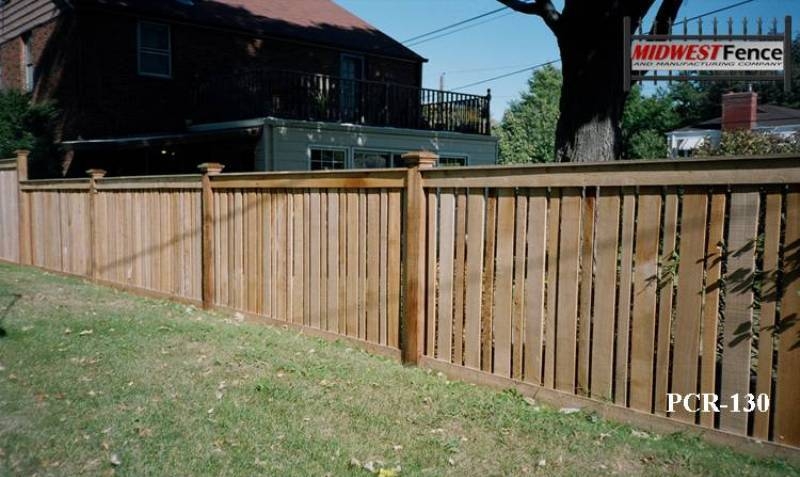Capped Rail Wood Picket Fence