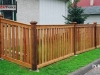 Capped Rail Cedar Picket Fence With Post Caps